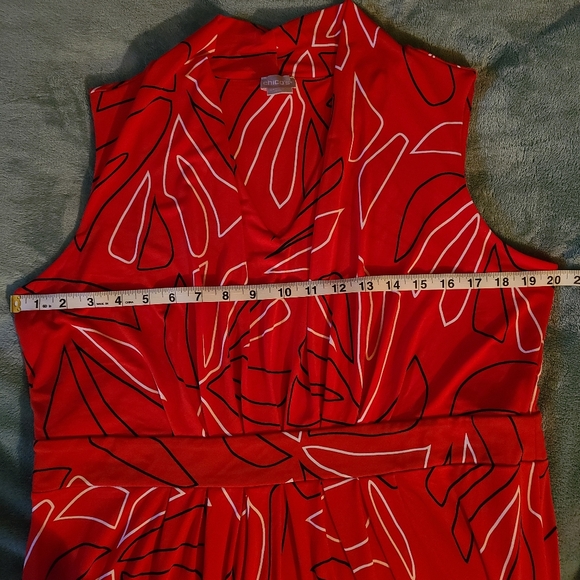 Chico's Red and White Maxi Dress - Picture 4 of 5